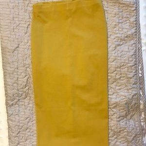 2/$10 Forever 21 mustard pencil skirt in size S